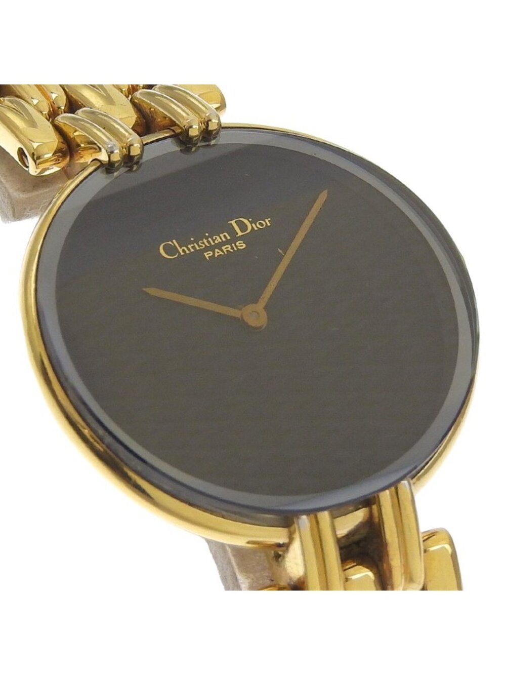 Dior Bakira 46 Gold Plated Quartz Analog Display Black Dial - Picture 3 of 8